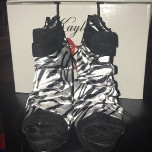 Zebra print heels